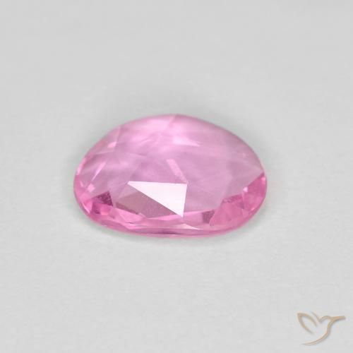 Sapphire Gemstone in 7 x 5.6 mm Size for Sale, Sapphire Stone in Intense Pink Color