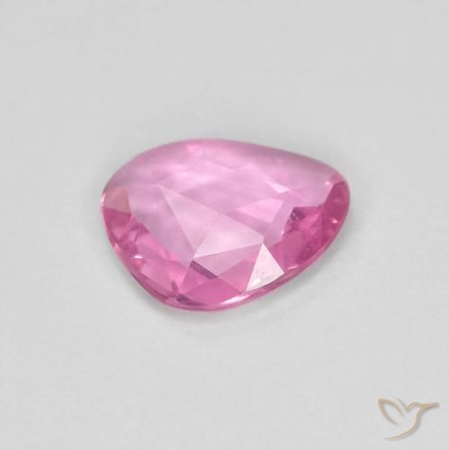 Sapphire Gemstone in 6.7 x 5.6 mm Size for Sale, Sapphire Stone in Medium Pink Color