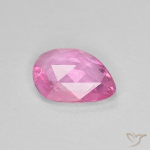 Sapphire Gemstone in 8.2 x 6.4 mm Size for Sale, Sapphire Stone in Medium Pink Color