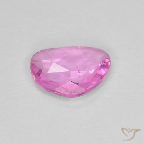 Sapphire Gemstone in 6.9 x 5.3 mm Size for Sale, Sapphire Stone in Intense Pink Color