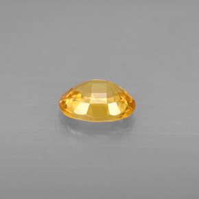 Sapphire Gemstone in 7.4 x 5.6 mm Size for Sale, Sapphire Stone in Yellow Golden Color