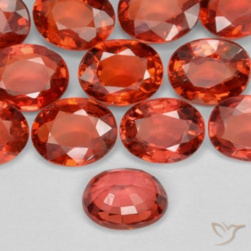 Sapphire Gemstones in 5 x 4 mm (calibrated) Size for Sale, Sapphire Stones in Bright Red Color