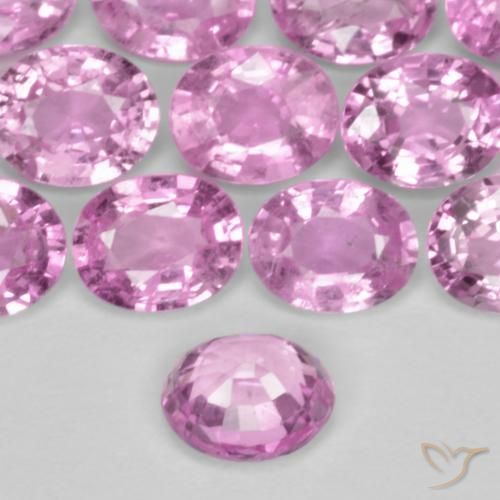 Sapphire Gemstones in 4.8 x 3.9 mm Size for Sale, Sapphire Stones in Light Royal Purple Pink Color