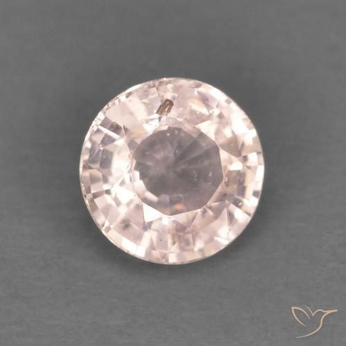 0.39ct Natural Light Orange Sapphire, Round, VS
