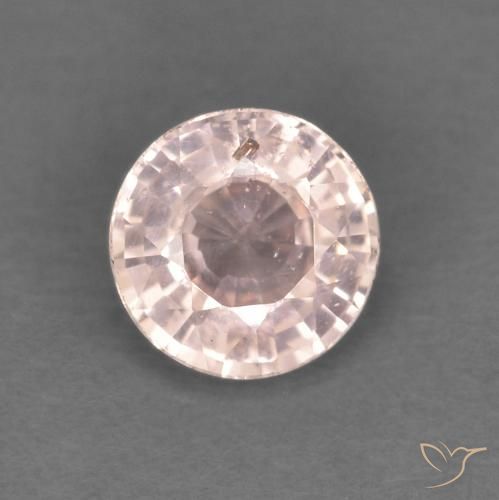 0.39 ct Orange Sapphire Stone, Natural Sapphire in Round Facet Shape for Sale