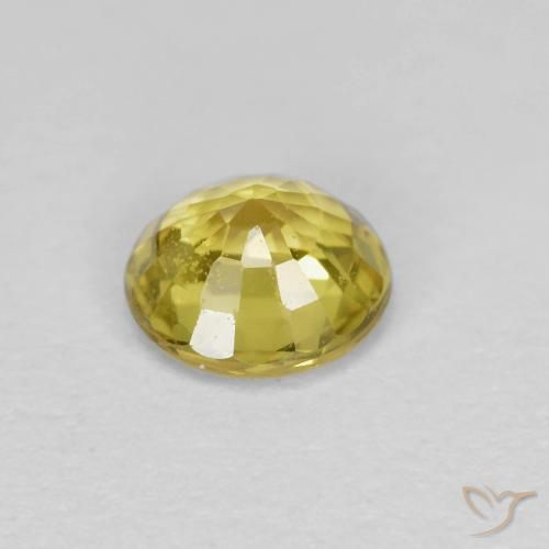 Sapphire Gemstone in 4.5 mm (calibrated) Size for Sale, Sapphire Stone in Medium Yellow Color
