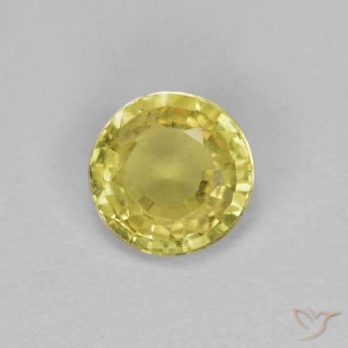 0.39ct Natural Dijon Yellow Sapphire, Round, VVS-VS