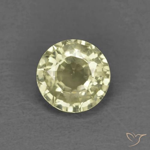 0.41ct Natural Medium-Light Yellow Sapphire, Round, VS
