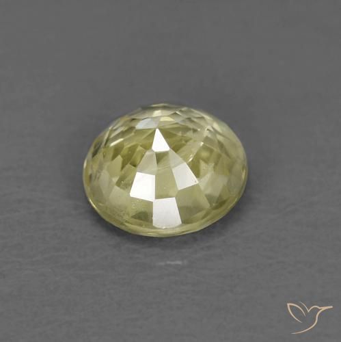 Sapphire Gemstone in 4.5 mm (calibrated) Size for Sale, Sapphire Stone in Medium-Light Yellow Color