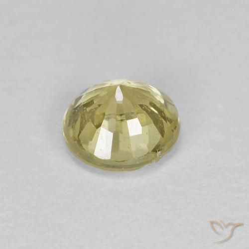Sapphire Gemstone in 4.5 mm (calibrated) Size for Sale, Sapphire Stone in Pale Yellow Color
