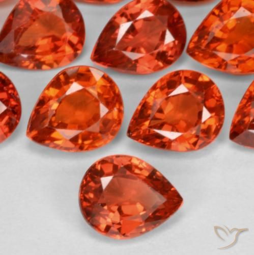12.88 ctw Red Sapphire Stones, Natural Sapphire in Pear Facet Shape for Sale