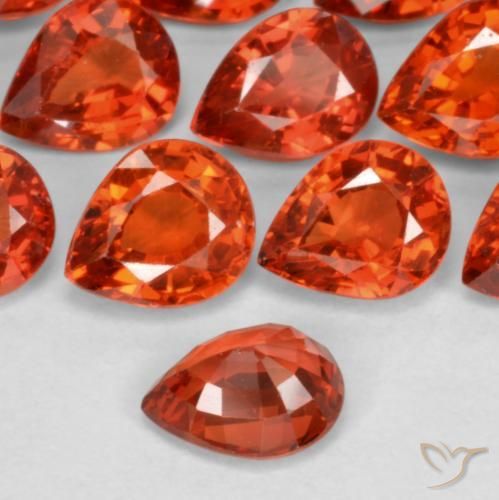 Sapphire Gemstones in 5.2 x 4.1 mm Size for Sale, Sapphire Stones in Fire Red Color