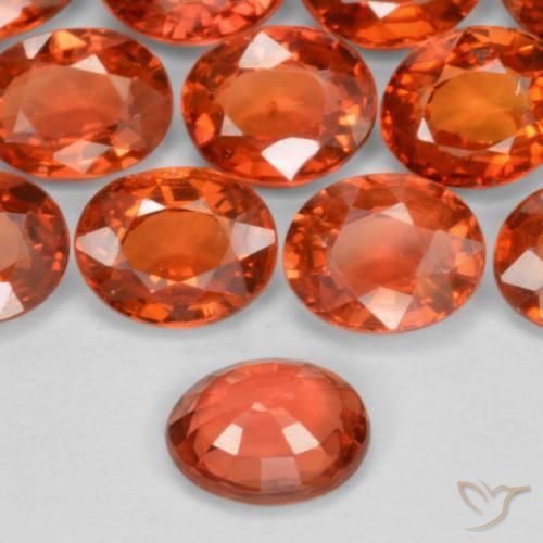 Sapphire Gemstones in 5 x 4 mm (calibrated) Size for Sale, Sapphire Stones in Intense Red Color
