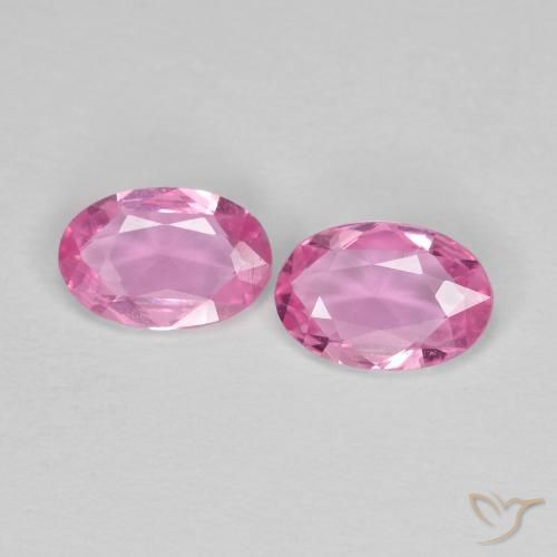 0.78 ct Loose Pink Sapphire, 6 x 4.1 mm Oval Cut From Madagascar, Photo A