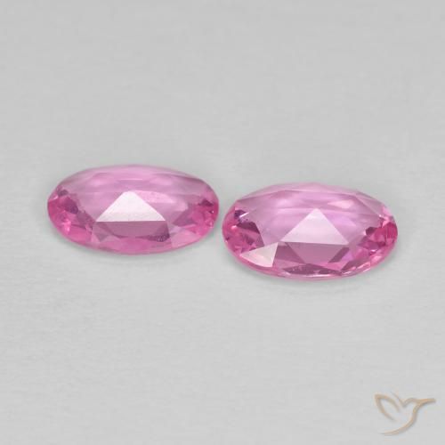 Sapphire Gemstones in 6 x 4 mm (calibrated) Size for Sale, Sapphire Stones in Intense Pink Color