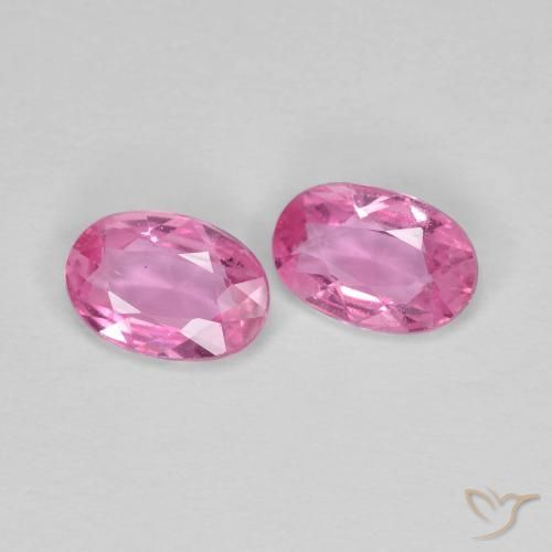 0.83 ctw Pink Sapphire Stones, Natural Sapphire in Oval Facet Shape for Sale