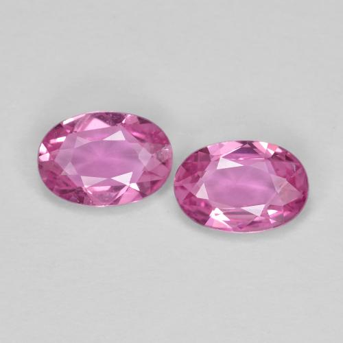 Royal Purple Pink Sapphire Gem - 0.5ct Oval Facet (ID: 615324)