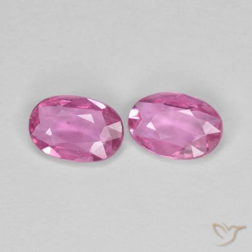 0.98 ctw Pink Sapphire Stones, Natural Sapphire in Oval Facet Shape for Sale