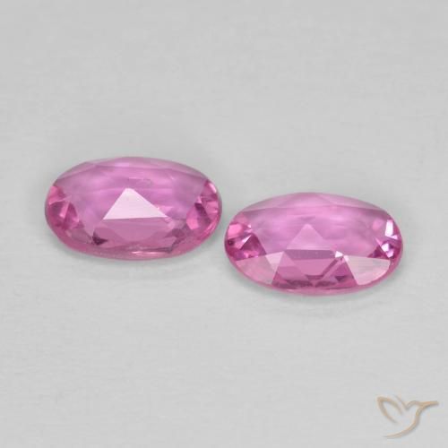 Sapphire Gemstones in 6.1 x 4.2 mm Size for Sale, Sapphire Stones in Royal Purple Pink Color
