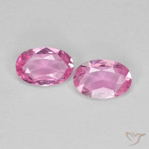 0.87 ct Loose Pink Sapphire, 6 x 4 mm Oval Cut From Madagascar, Photo A