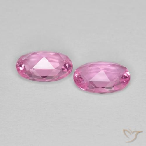 Sapphire Gemstones in 6 x 4 mm (calibrated) Size for Sale, Sapphire Stones in Intense Pink Color
