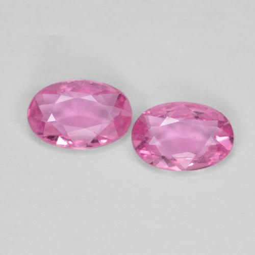 Rose foncé Saphir gemme - 0.4ct Ovale facette (ID: 615329)