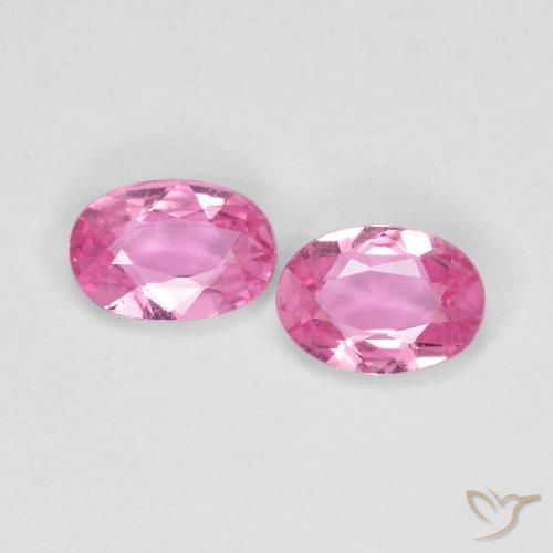0.91 ct Loose Pink Sapphire, 5.8 x 4 mm Oval Cut From Madagascar, Photo A