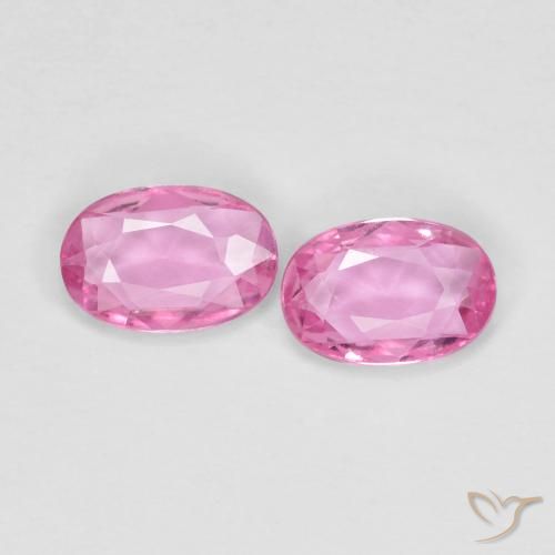 0.9 ct Loose Pink Sapphire, 6.1 x 4.1 mm Oval Cut From Madagascar, Photo A