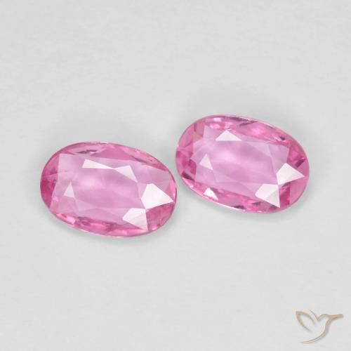 0.90 ctw Pink Sapphire Stones, Natural Sapphire in Oval Facet Shape for Sale