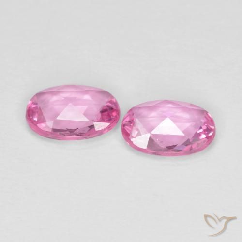 Sapphire Gemstones in 6 x 4 mm (calibrated) Size for Sale, Sapphire Stones in Medium Pink Color