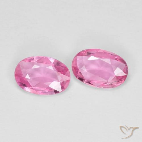 0.88 ctw Pink Sapphire Stones, Natural Sapphire in Oval Facet Shape for Sale