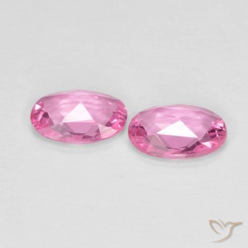 Sapphire Gemstones in 6.2 x 4.2 mm Size for Sale, Sapphire Stones in Intense Pink Color