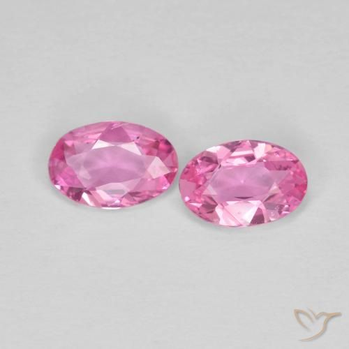 0.68 ct Loose Pink Sapphire, 5.8 x 4 mm Oval Cut From Madagascar, Photo A