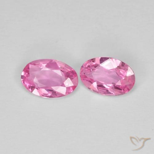 0.68 ctw Pink Sapphire Stones, Natural Sapphire in Oval Facet Shape for Sale