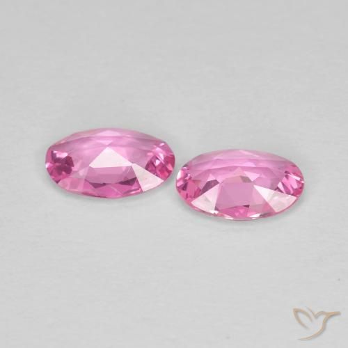 Sapphire Gemstones in 5.8 x 4 mm Size for Sale, Sapphire Stones in Medium Pink Color