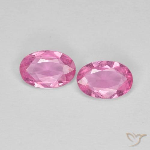 0.73 ct Loose Pink Sapphire, 5.8 x 3.9 mm Oval Cut From Madagascar, Photo A