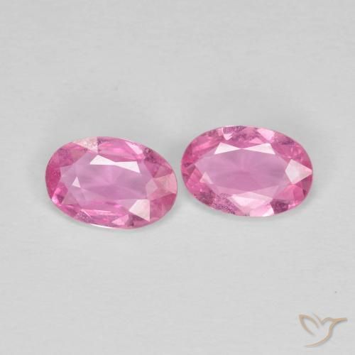0.73 ctw Pink Sapphire Stones, Natural Sapphire in Oval Facet Shape for Sale