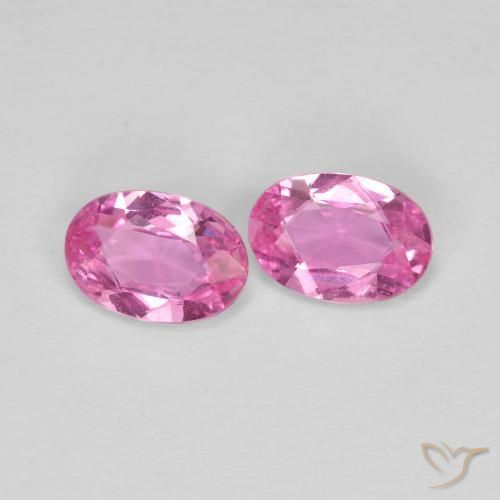 0.85 ctw Pink Sapphire Stones, Natural Sapphire in Oval Facet Shape for Sale