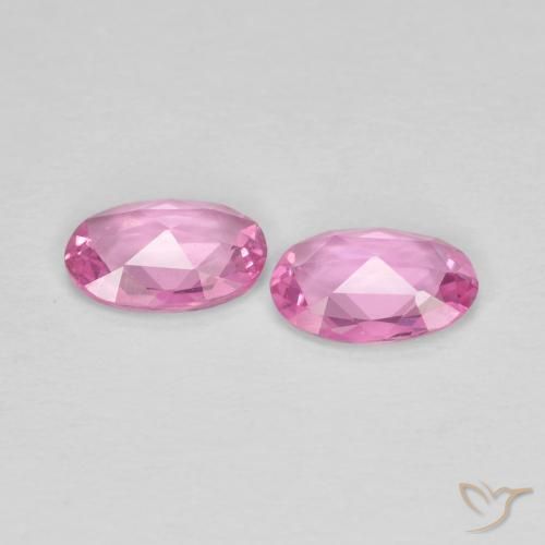 Sapphire Gemstones in 6 x 4 mm (calibrated) Size for Sale, Sapphire Stones in Medium Pink Color