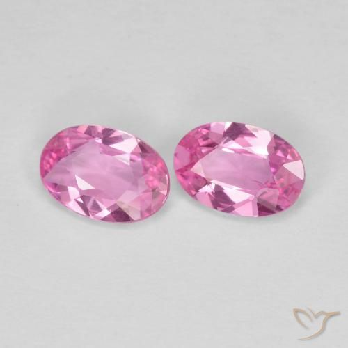 0.85 ctw Pink Sapphire Stones, Natural Sapphire in Oval Facet Shape for Sale