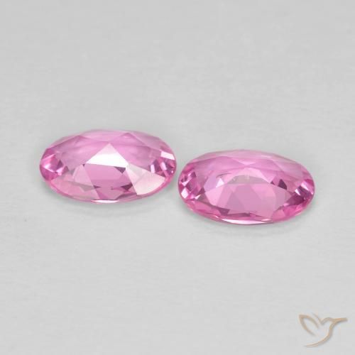 Sapphire Gemstones in 6 x 4 mm (calibrated) Size for Sale, Sapphire Stones in Intense Pink Color