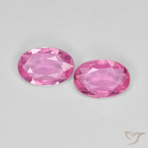 0.77 ct Loose Pink Sapphire, 5.9 x 4 mm Oval Cut From Madagascar, Photo A
