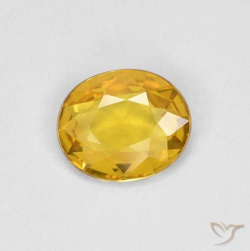 0.55ct Natural Golden Sapphire, Oval, VVS