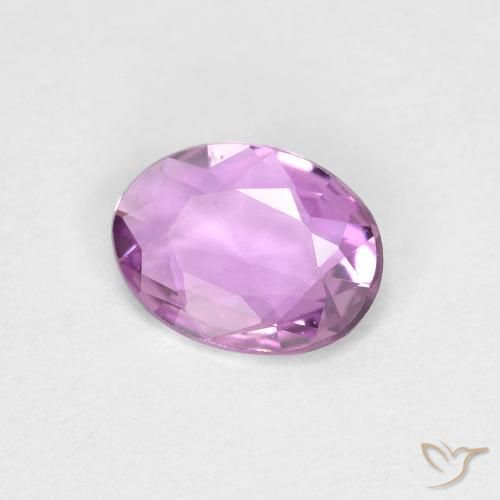 0.48 ct Purple Sapphire Stone, Natural Sapphire in Oval Facet Shape for Sale