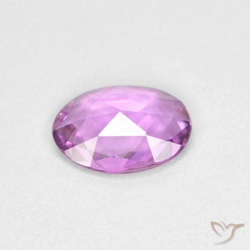 Sapphire Gemstone in 6.4 x 4.8 mm Size for Sale, Sapphire Stone in Lilac Purple Color