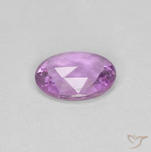 Sapphire Gemstone in 7 x 5 mm (calibrated) Size for Sale, Sapphire Stone in Lilac Purple Color