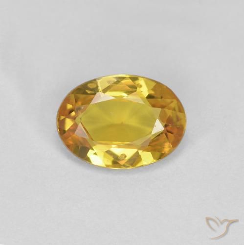 0.71ct Natural Golden Sapphire, Oval, VS