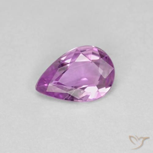 0.48ct Natural Medium Purple Sapphire, Pear Shape, VS