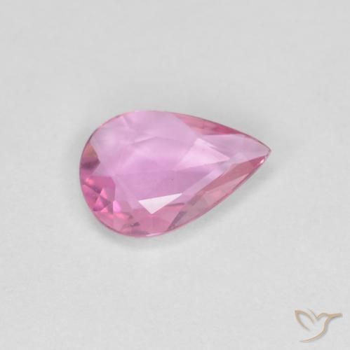 0.52 ct Pink Sapphire Stone, Natural Sapphire in Pear Facet Shape for Sale