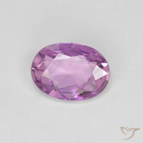 0.70 ct Purple Sapphire Stone, Natural Sapphire in Oval Facet Shape for Sale